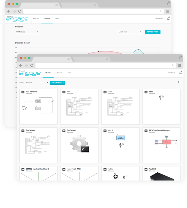 Engage content module tool interface