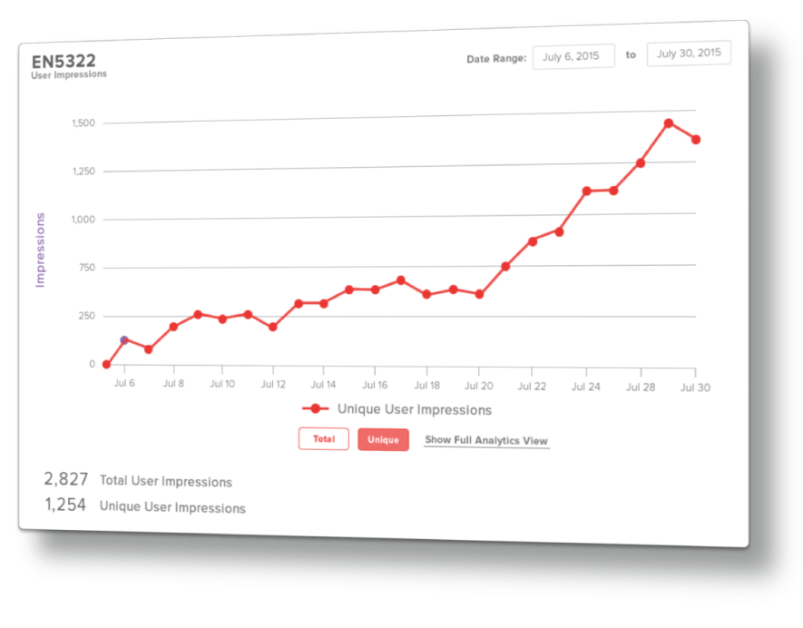 Engae report and analytics interface