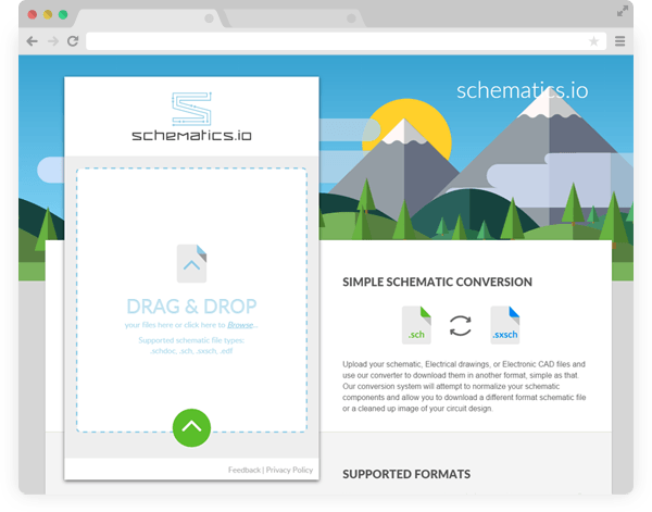 Schematic.io convertion tool interface